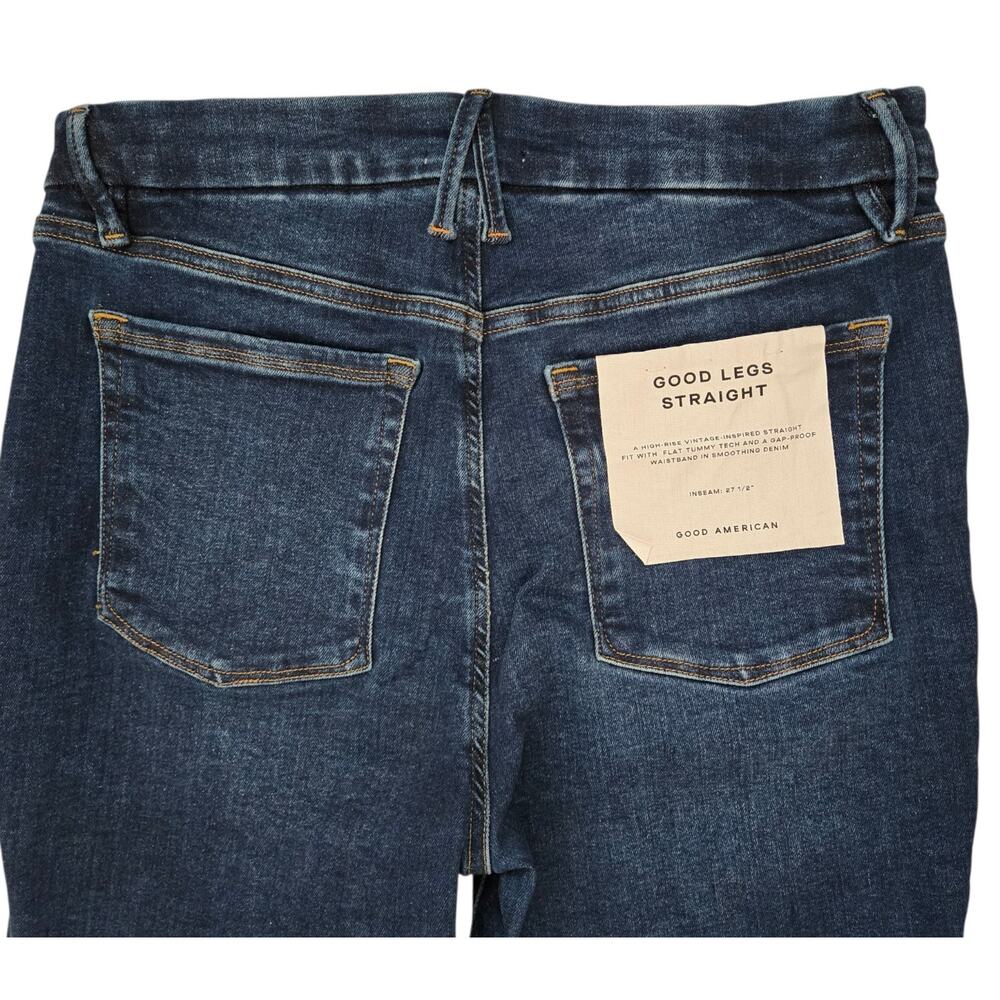 Good American‎ Good Legs Straight Jeans GLS270T Indigo Blue Size 4 High-Rise NWT - Picture 9 of 10